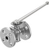 Ball valve Series: VZBF Stainless steel/PTFE Handle PN20 Flange 1/2" (15)
